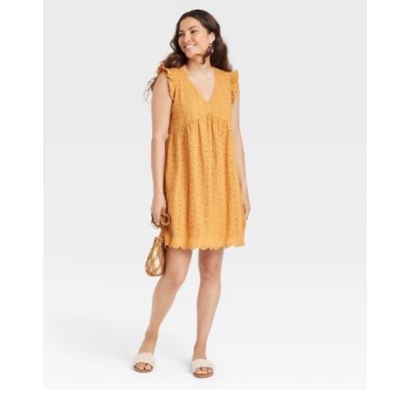 👯♀️Host Pick⚡️Knox Rose Ruffle Sleeve Eyelet A-Line Dress - Picture 2 of 11